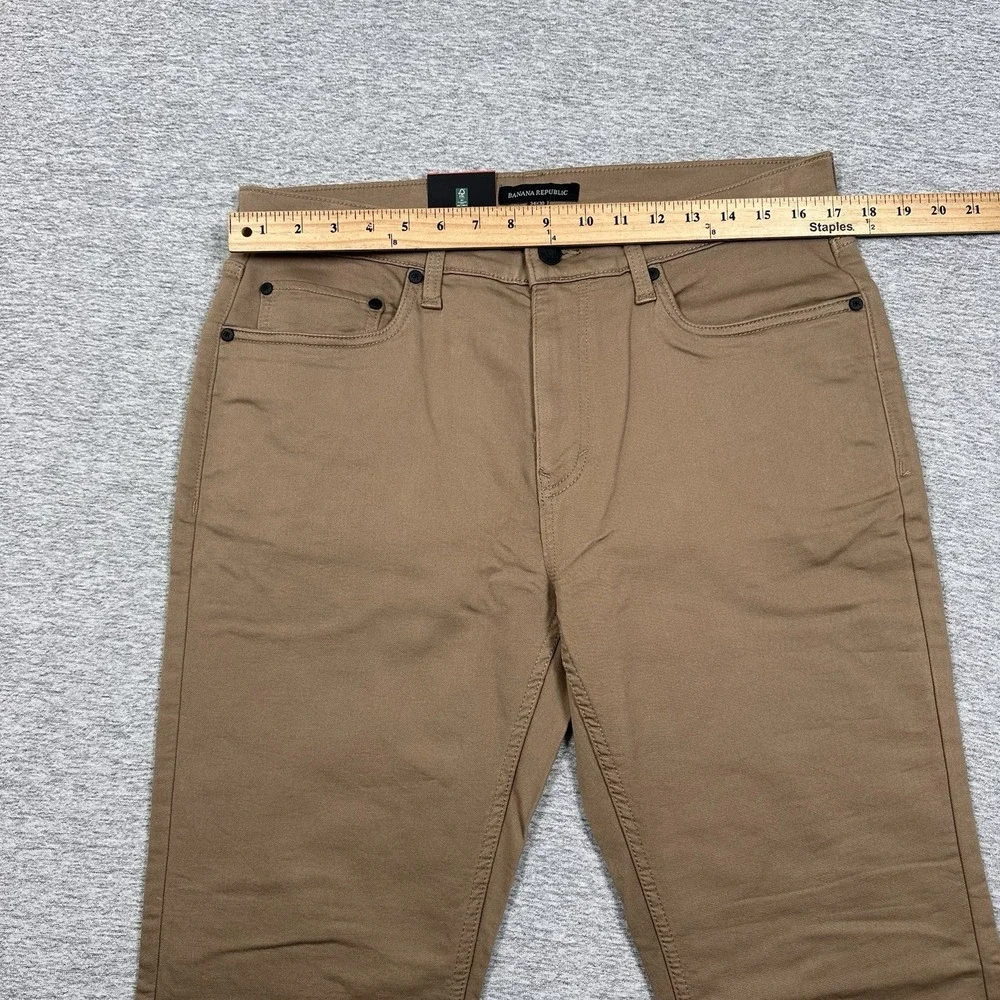 Banana Republic Pants Mens Size 34x30 Brown 5-Pocket Stretch Chino City NEW